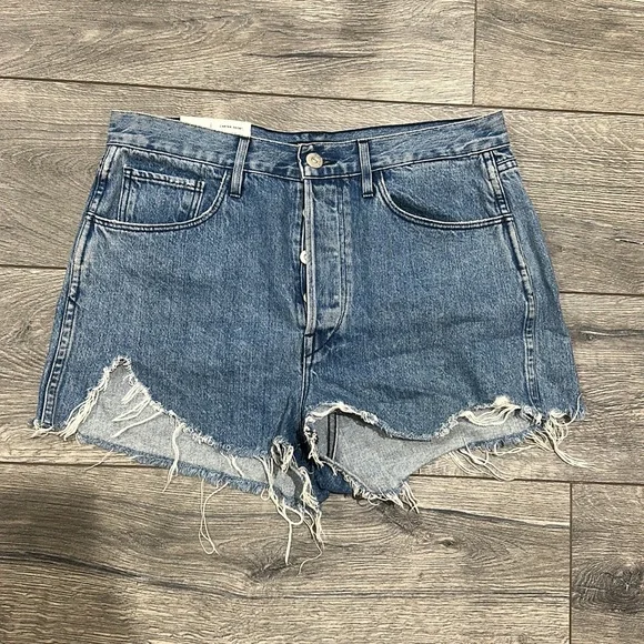 NEW • 3X1 DENIM • Women’s Carter Cut-Off Denim Shorts Gloss Wash Blue 31 - Picture 3 of 5